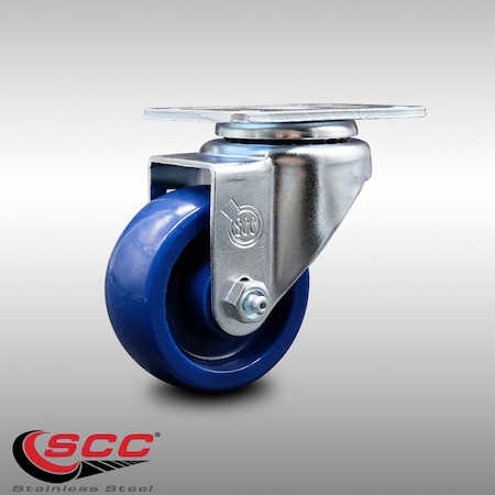 Service Caster 3.5 Inch SS Solid Polyurethane Wheel Swivel Top Plate Caster SCC-SS20S3514-SPUS